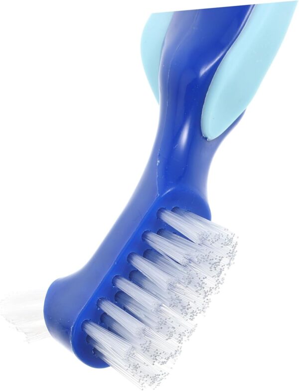 Healeved 4 Uds Cepillo De Para Dentaduras Postizas De Ancianos Cabezal Doble Cepillo Para Dentaduras Postizas Cepillo De Pequeño Cepillo De Para Dentaduras - Image 2