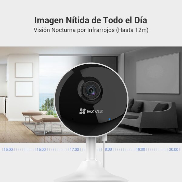 EZVIZ Kit de 2 Camaras de Vigilancia Interior 1080p IP Cámara de Seguridad con Visión Nocturna, 2.4GHz Wi-Fi Detección de Movimiento, Audio Bidireccional, Monitor de Bebé, C1C 2PK - Image 3