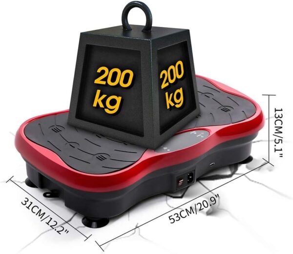 Máquina de Ejercicios de Placa de vibración 200 kg / 440lbs Ejercicio Fitness Plataforma de vibración Delgada con Pantalla LCD + Bluetooth + Remoto, para Waper Shaper - Image 7