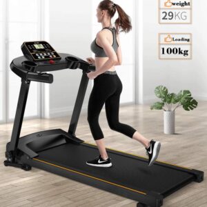 Cinta de correr plegable de 0,75 HP, inclinación manual, 220 lb, capacidad de p...