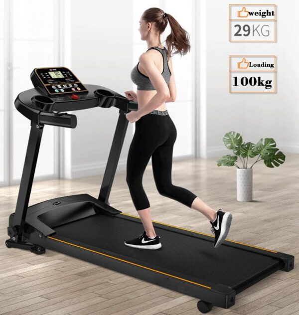 Cinta de correr plegable de 0,75 HP, inclinación manual, 220 lb, capacidad de peso, máquina para correr con monitor de frecuencia cardíaca, ahorro de espacio para entrenamiento de oficina en casa - Image 2