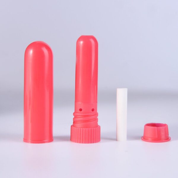 28 Sets Inhalador Nasal de Plástico Tubo de Aceites Esenciales Rellenable Palillos de Inhalador, 7 Colores, con Mechas - Image 2