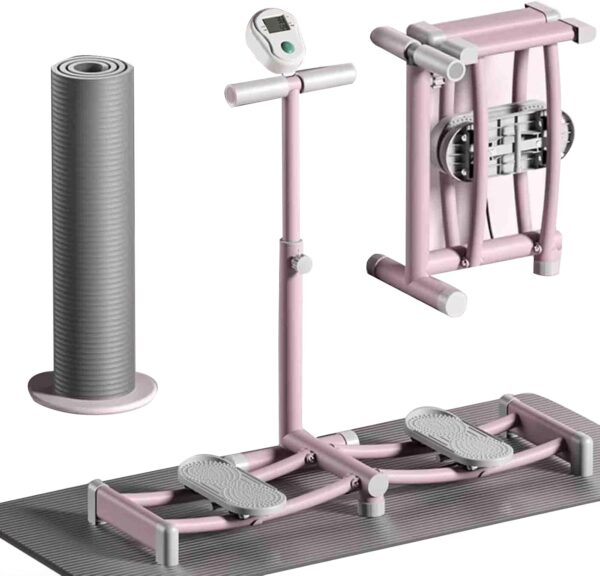 Ejercitador de piernas 2 en 1, Extensor de piernas Plegable con Contador, máquina de Entrenamiento con simulador de esquí en Interiores, Entrenador de músculos del Suelo pélvico, máquina de Cardio