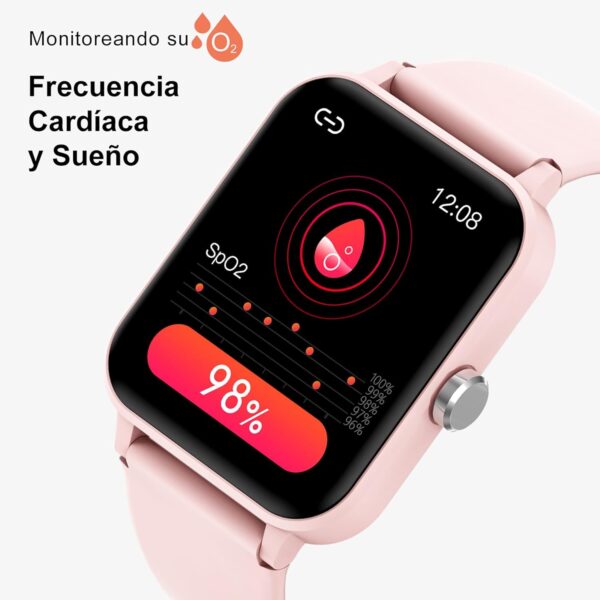 Blackview Smartwatch, Reloj Inteligente Mujer - Oxímetro de Pulso (SpO2) Sueño | Esfera de Reloj de DIY | Caloría Podómetro | 1,83" Pulsera Actividad para Android iOS (Versión Mejorada) - Image 2