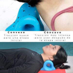 ABB4US | Almohada con 8 Puntos magnéticos para Mayor Alivio del Dolor de Cuello | Dispositivo tracción Cervical Corrector de Postura | relaja, estira y Alivia tensión | Neck Cloud (Celeste)