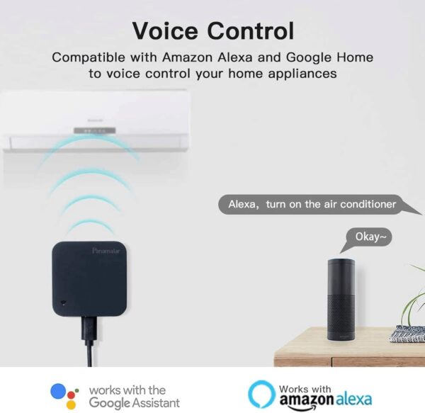 Control remoto IR Smart, Smart Home Automation, Panamalar inalámbrico WiFi control IR universal Hub compatible con ALEXA (2 paquetes) - Image 4
