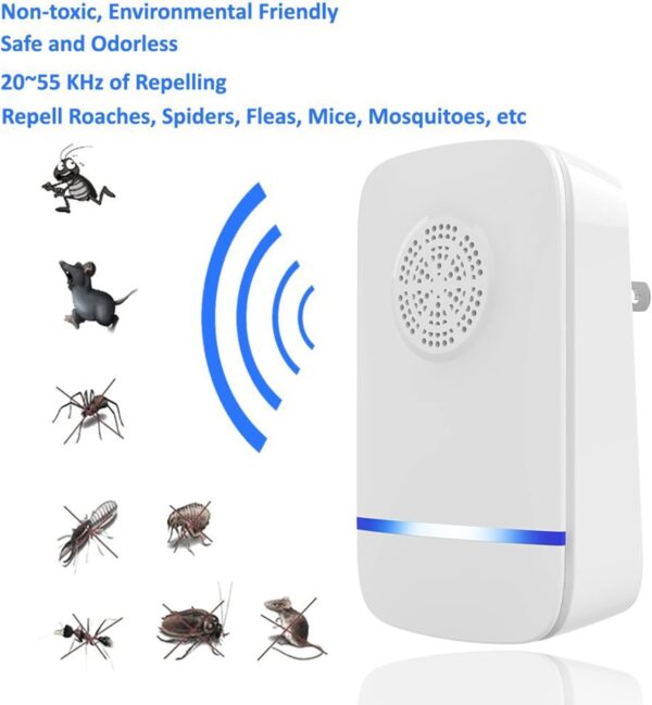 SGDDFIT Repelente Ultrasonico de Plagas, Antimosquitos Electrico Control de Insectos, Mosquitos, Moscas, Aranas, Hormigas, Cucarachas, Ahuyentador de Ratas y Ratones para Interiores - Image 3