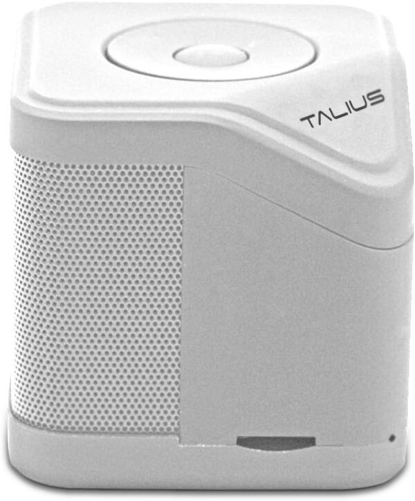 Talius Cube - Altavoz Bluetooth 3.0, Tarjeta SD, Entrada AUX, FM, Manos Libres, Color Blanco - Image 2