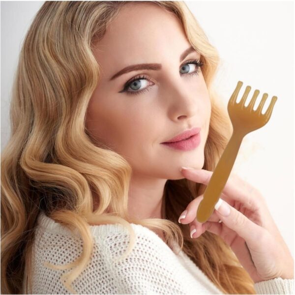 Peine Gua Sha,2 piezas Peine multiusos para masaje Masajeador Facial Gua Sha tabla de resina Gua Sha para cuero cabelludo y todo el cuerpo - Image 8