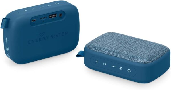 Energy Fabric Box 1+ Pocket Blueberry - Altavoz Portátil (Tws, Bluetooth V5.0, 3W, Usb&Microsd Mp3, Fm Radio, Audio-In), Color Azul, 118 X 78 X 39 mm - Image 6