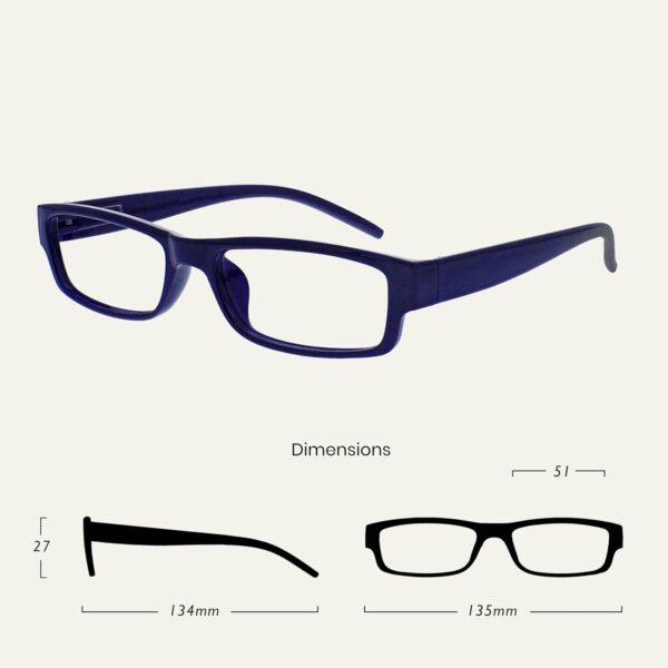 La Compañía Gafas De Lectura Valor Pack 5 Ligero Hombres Mujeres Azul Rosa Púrpura Verde Rojo RRRRR32-3456Z +3,00 - Image 2