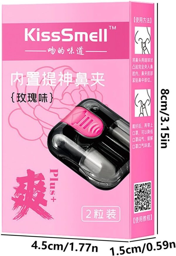 Bexdug Hierbas nasales - 2 Piezas inhalador difusor con diseño Clip para la Nariz | Inhalador Nasal con Aroma Estimulante y vapores energéticos para náuseas, Viajes, mareos en el Coche - Image 5