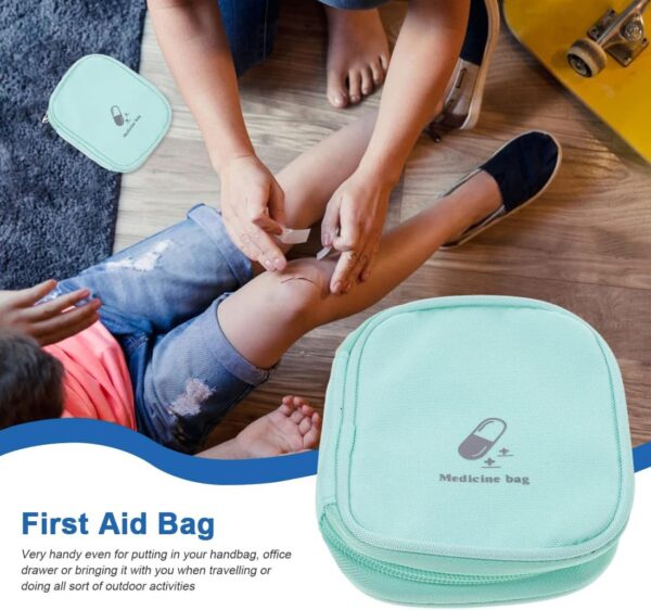 IBXWMNG 1 pz Bolsa de Almacenamiento Médico Multifuncional portátil Impermeable para Primeros Auxilios,Mini Botiquín de Medicina,Bolsa Médica Vacía- Para el hogar, Viajes y Oficina - Image 2