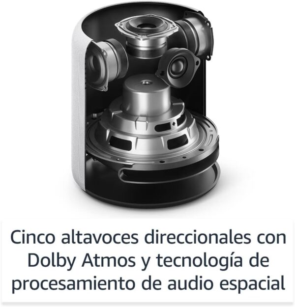 Echo Studio (Última generación) | Nuestro altavoz inteligente wifi y Bluetooth con mejor sonido hasta la fecha, con audio espacial, Dolby Atmos, Alexa y controlador de Hogar digital | Blanco - Image 3