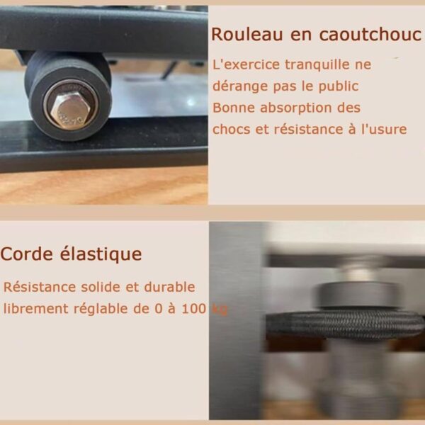 Máquina de esquí para fitness en casa, simulador de entrenamiento de esquí en interiores, entrenamiento de cuerpo completo con resistencia, movimiento suave, equipo de fitness cardiovascular - Image 5