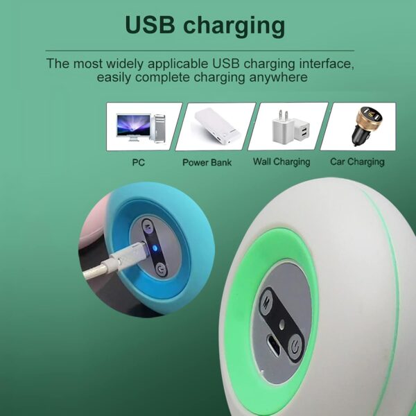 AEVEONE Mini varita masajeadora eléctrica de mano de 2 x 4.5 pulgadas, potente modos de vibración de 6 velocidades, mano inalámbrica y portátil, adecuada para masaje de hombros, cuello y espalda, - Image 5