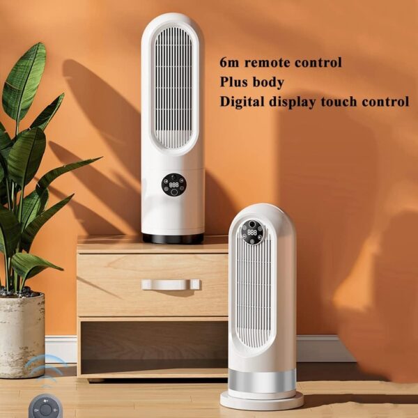 Ventilador de Escritorio Portátil, Ventilador de Calefacción Sin Hojas para El Suelo de Casa, Circulación de Aire Ultra Silencioso Ventilador de Cartucho de Filtración de Aire de Torre, Control Táctil - Image 5