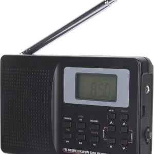 Goshyda CS‑106 Radio Portátil, Radio de Banda Completa Mini FM/Am/SW/MW/LW/Re...