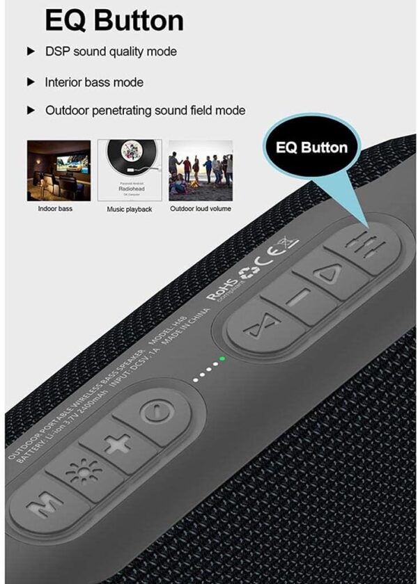 Altavoces portátiles Altavoces Bluetooth Portátiles, Altavoz Inalámbrico con Bluetooth 5.0, Emparejamiento Estéreo Inalámbrico, Graves Mejorados para Teléfonos Inteligentes, Tabletas y Otros Dispositi - Image 5