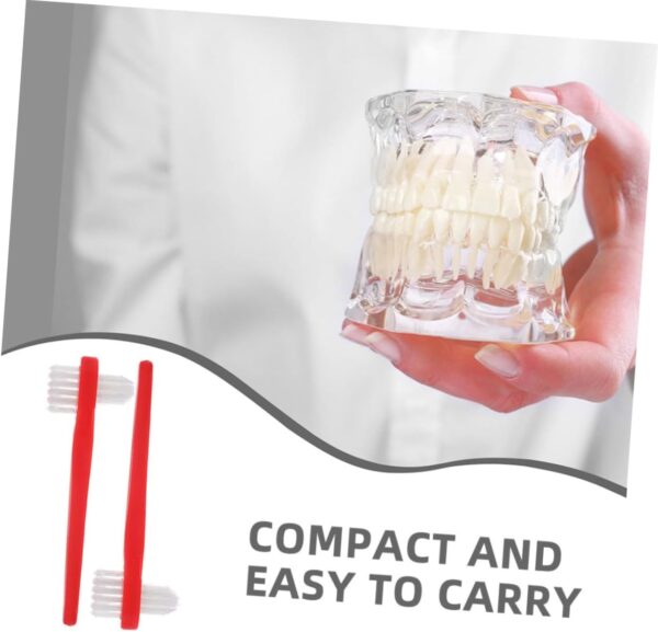 Healeved 3 Juegos 3 Juegos De Cepillos De De Doble Punta Cepillos De Cepillos De Doble Cabeza Suministros Para Dentaduras Postizas Cepillo De De 8 Uds * 3 - Image 3
