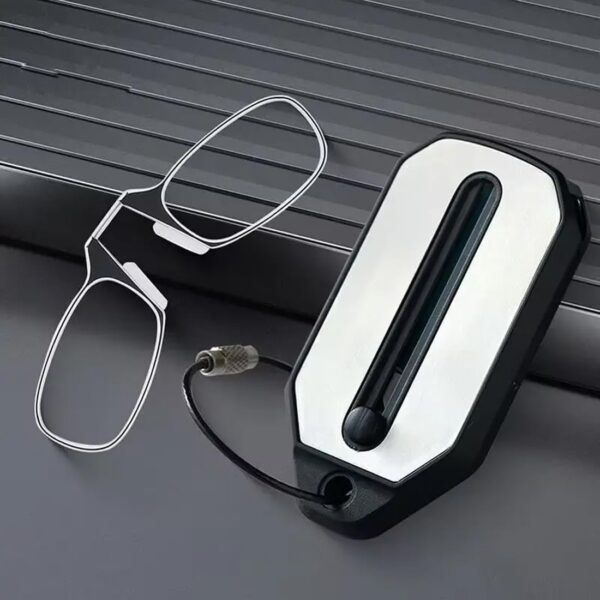 IKOPFLN Presbicia Gafas De Lectura Hombre Gafas Plegables De Lectura Gafas De Lectura Plegables Ultrafinas Para Hombres Mujeres Estuche De Gafas Rectangular Con Hebilla Para Colgar（2.5 Dioptrías） - Image 3