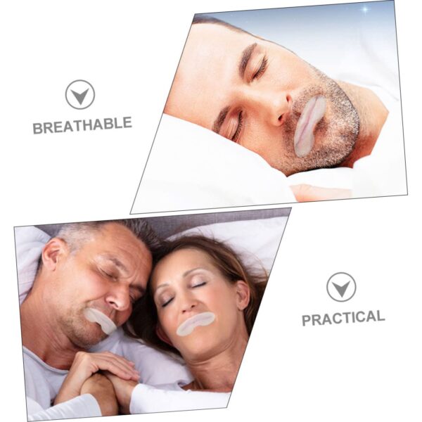 DOITOOL 180 Hojas Respirar Por La Boca Pegatinas Cinta Para Dormir Cinta Adhesiva De Viaje Adultos Dormir Tiras Cinta Bucal Viajar Respiración Por La Boca Tela No Tejida Respirable - Image 8
