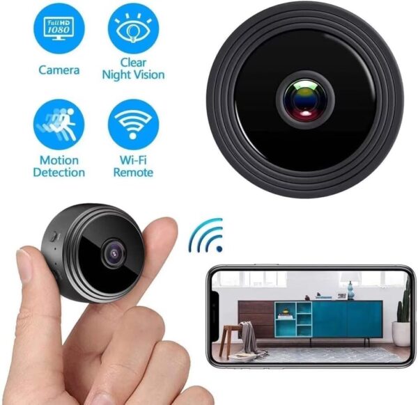 Minicámara espía inalámbrica HD 1080p, cámara de vigilancia, wifi, con visión nocturna y detector, cámara de vigilancia, seguridad para bebés, inalámbrica, oculta, interior/exterior