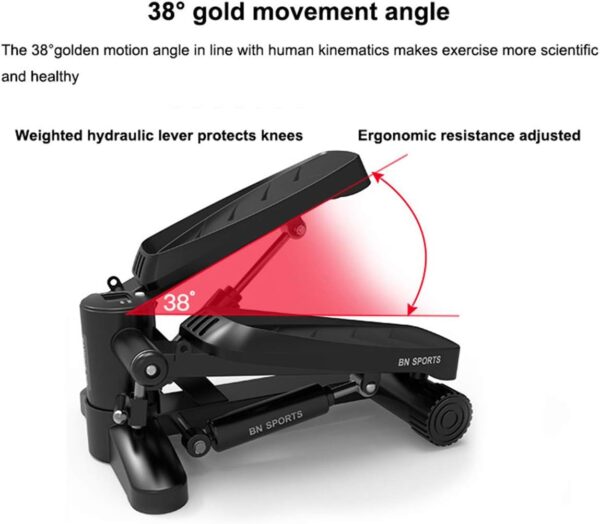 JHKGY Mini Paso A Paso,Escalera De Fitness Interior De Pasos,con Bandas De Resistencia,Máquina para Entrenamiento De Ejercicios con Monitor LCD,para Principiantes Y Profesionales - Image 5