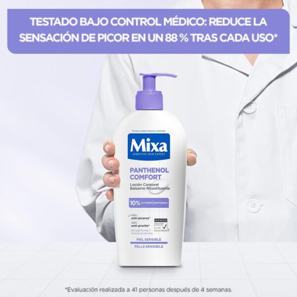 Mixa Loción Corporal Panthenol Comfort para Piel Atópica,10% Glicerina y con pantenol, Calma el Picor. Apto para Pieles Sensibles y Niños. 400ml - Image 2