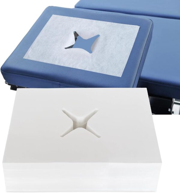 Luriseminger 500pcs Fundas Desechables Para Reposacabezas de Mesa de Masaje, 30 x 40cm Fundas Desechables Masaje Cojín Desechable de Masaje para Profesional para SPA Masaje Tatuaje