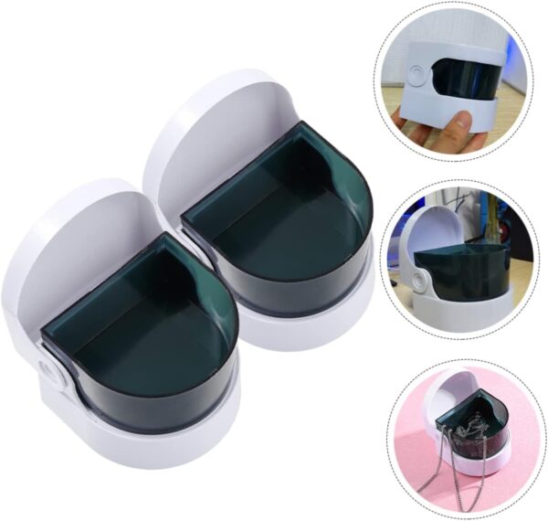 HAPINARY 2 Piezas Mini Limpiador De Joyas Lavadora De Vasos Limpiador De Joyas De Plata Lavadora Portatil Limpiador Eléctrico De Joyas Estuche Limpiador De Retenedores El Plastico - Image 8