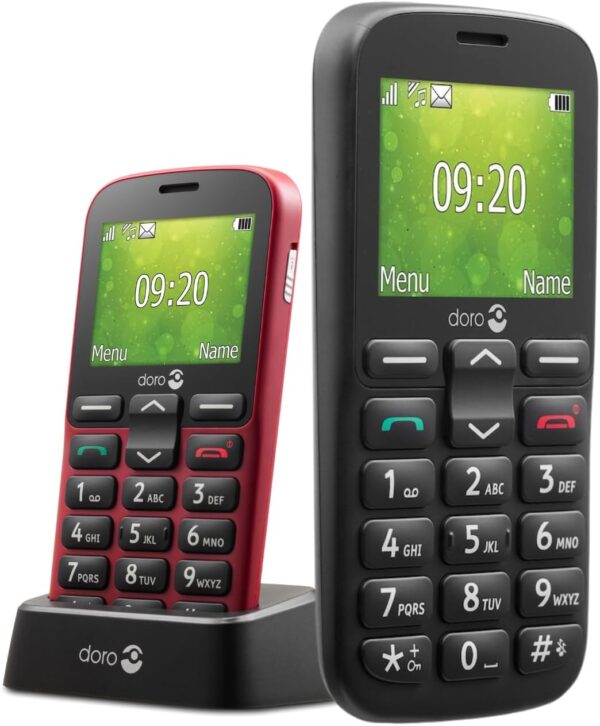 Doro 1380 - Teléfono móvil desbloqueado 2G Dual SIM para personas mayores con pantalla de 2.4 pulgadas, cámara y botón de asistencia (negro) [versión británica e irlandesa] (negro) - Image 5