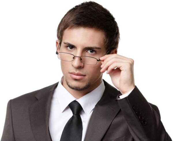 MMOWW 3 pares de gafas de lectura ultrafinas con forma de bolígrafo, con bisagras de resorte, lectores pequeños para hombres y mujeres, portalápices portátil(negro+marrón+gris,+2.5) - Image 7
