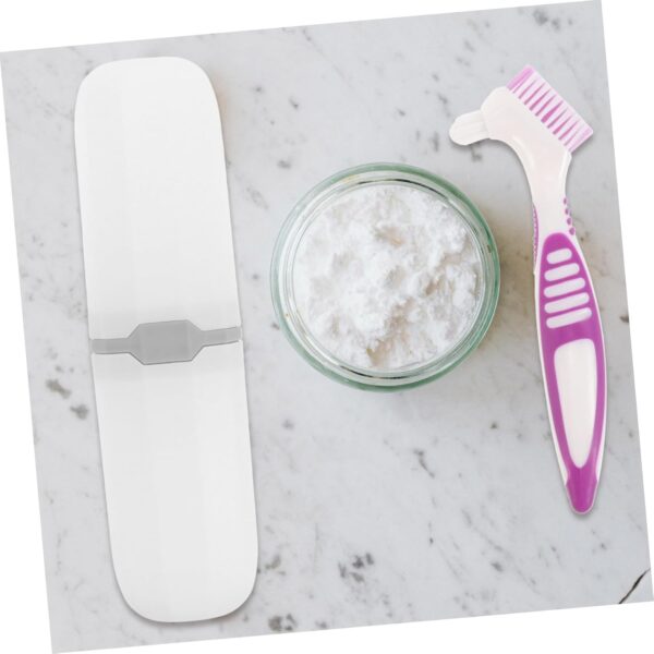 Healeved Limpieza De Dentaduras Postizas 2 Juegos De Cepillos De Cepillos De Cepillo De Limpieza Cepillo De Tirantes Cepillo Limpiador De Dentaduras Cepillo De Cepillo De Herramientas De - Image 2