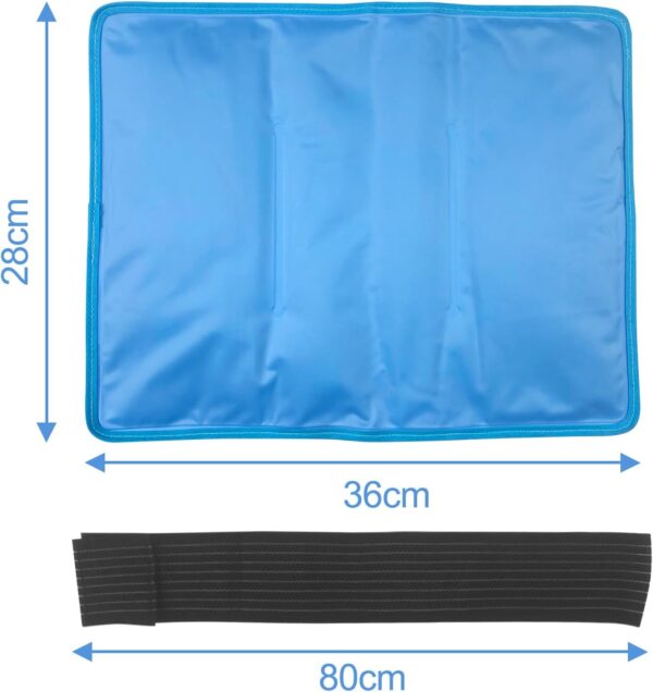Lectorias Pack de 1 Bolsa de Gel Frio o Calor, Bolsas Hielo para Aliviar el Dolor de Rodilla, Terapia de Frío Caliente 36X28cm Grande para Hombros Rodillas Codos Caderas Espalda de Dolores y Lesiones. - Image 2