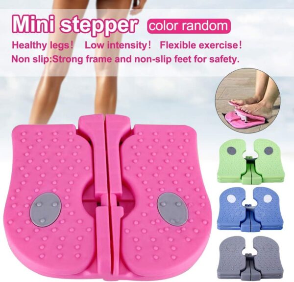 DASNTERED Mini paso a paso, máquina paso a paso para pies, dispositivo de ejercicio debajo del escritorio, ejercitadores de piernas, equipo práctico de fitness para gimnasio en casa (color al azar) - Image 7