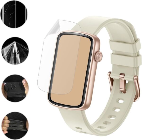 Frgnie Protector de pantalla compatible con reloj inteligente SHANG WING L2 (6 unidades) HD flexible TPU protector de pantalla para reloj de fitness Lynn2 - Image 5