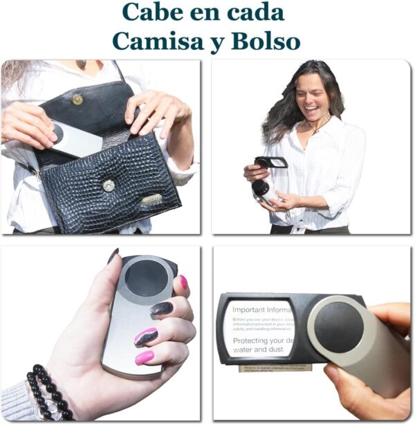 EasY Magnifier Lupa de Bolsillo con Luz LED 3X movil; Lupas pequeña para Manualidades Profesional; Lupa de Mano Niños iluminada para Leer; Regalos para Personas Mayores e Infantil - Image 5