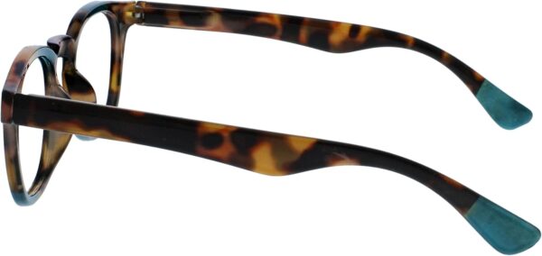 OPULIZE Ava Gafas de Lectura Montura Redonda Favorecedora Marrón Carey Turquesa Lentes Resistentes a Arañazos Bisagras de Muelle Unisex Hombre Mujer R62-Q +2.00 - Image 6