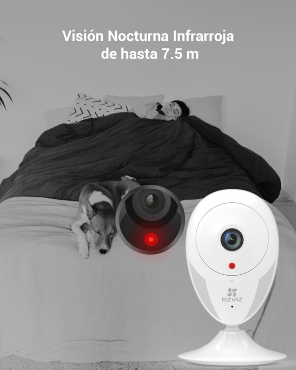 EZVIZ Kit de 2 Camaras Vigilancia WiFi Interior Bebe 1080P, Visión Nocturna, Detección de Movimiento, Audio Bidireccional, Fácil de Configurar,Compatible con Alexa, Modelo CTQ2C 2PK - Image 6