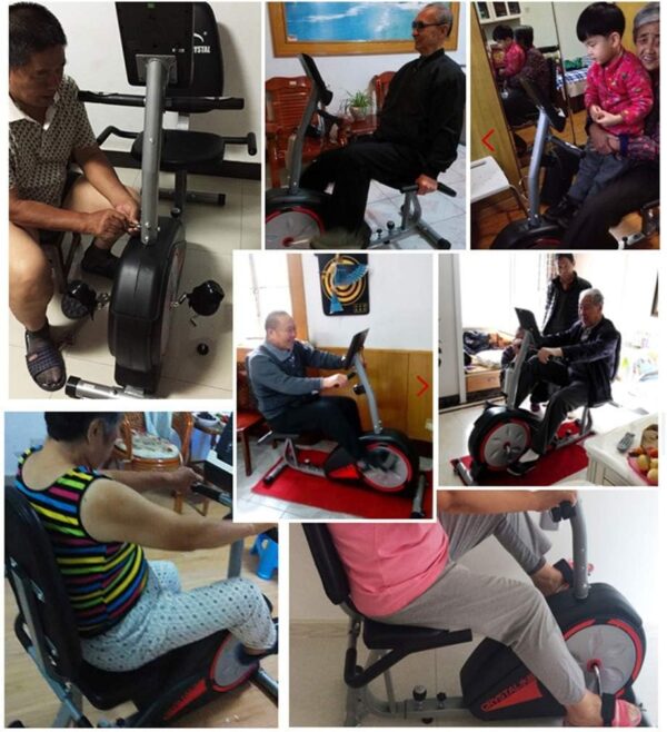 MFLASMF Bicicleta estática reclinada, Resistencia magnética eléctrica Bicicleta estática para Personas Mayores Fisioterapia de extremidades Inferiores Rehabilitación Ciclo de Fitness Bicic - Image 2