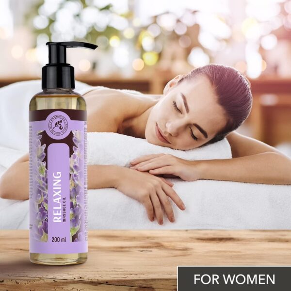 Aceite para Masajes Relajantes 200ml - Aceite de Lavanda 100% Natural - Cosméticos Naturales para Alivio del Estrés - Sueño Reparador - para el Cuidado de la Piel - Aromaterapia - Image 5