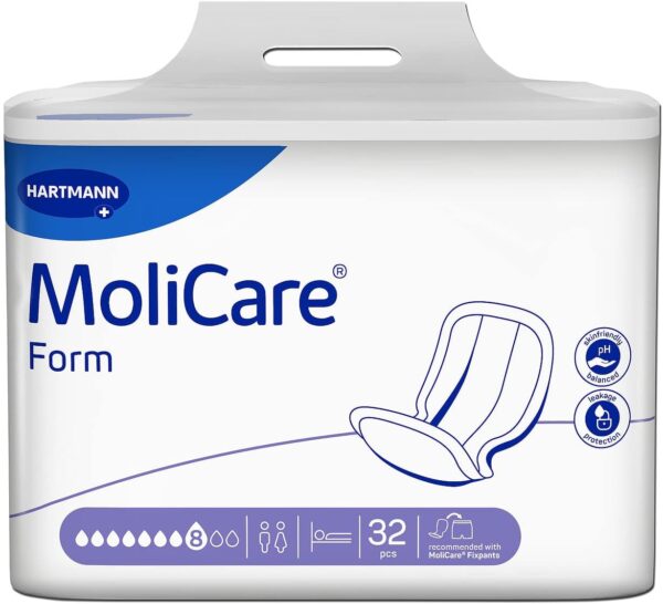 Molicare Moldes de 8 gotas para incontinencia severa: alta seguridad, protección adicional y discreción para mujeres y hombres, 32 unidades - Image 2