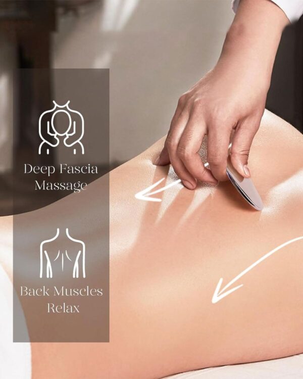 IPNSDON Masajeador de espátula de acero inoxidable en forma de corazón, herramienta de masaje facial, adecuado para masaje facial, cuidado de la piel del cuello - Image 4