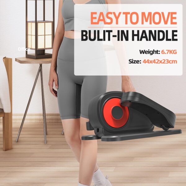 Ejercitador de Pedal Elíptico,Entrenador Elíptico Debajo del Escritorio con Pantalla Control Remoto Pedal Antideslizante,Mini Elíptica Portátil de Velocidad Ajustable para Gimnasio en Casa Oficina - Image 6