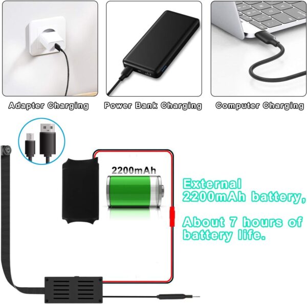 Mini cámara espía de vigilancia, 4K / 1080P HD WiFi Cámara Oculta inalámbrica portátil DIY con detección de Movimiento - Image 6