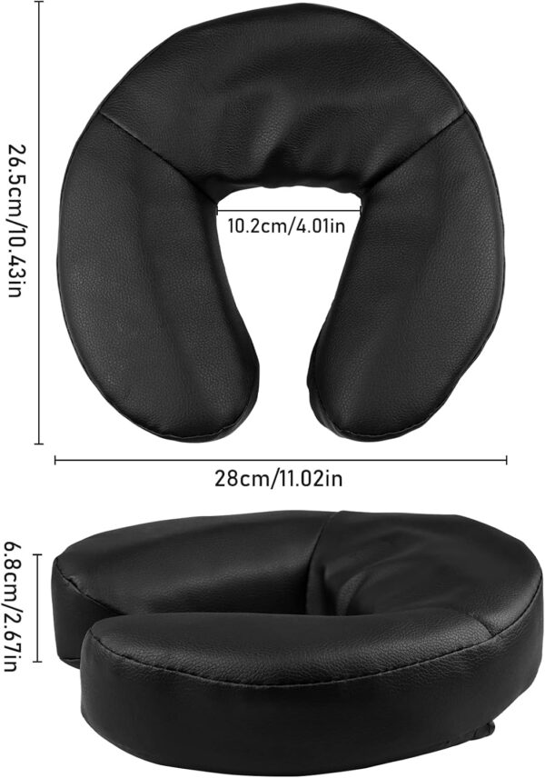Kalolary Negro Master Massage Cojín de Cara hacia Abajo, cojín para la Cara, cojín para el reposacabezas, cojín de Mesa de Masaje - Image 2