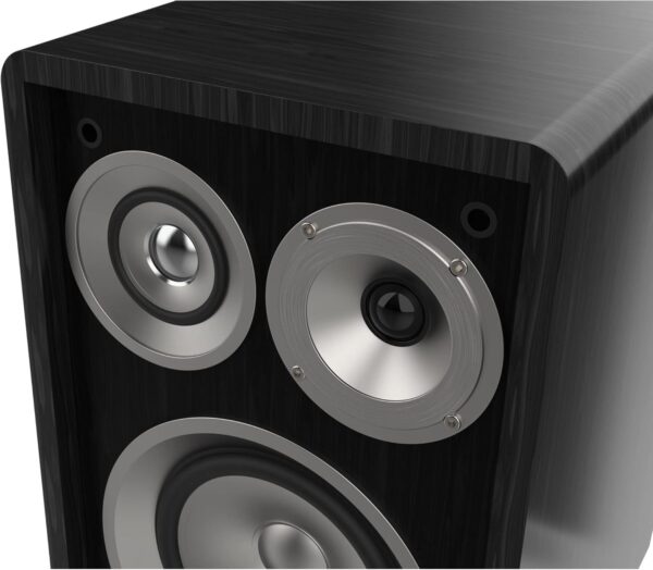 Wiibo Vintage 6 Black - Altavoces HiFi de Estantería - Potencia de 100W - Altavoces de 3 Vías - Rejilla Extraíble - Tweeter de 2", Squawker de 3" y Woofer de 5" - Sonido Envolvente - Image 5