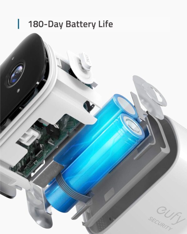 eufy security eufyCam 2C, Camara vigilancia WiFi Exterior, Camara de vigilancia Exterior, Requiere el Sistema HomeBase 2,180 días de duración de la batería, HD 1080p, nessun Costo mensile - Image 3