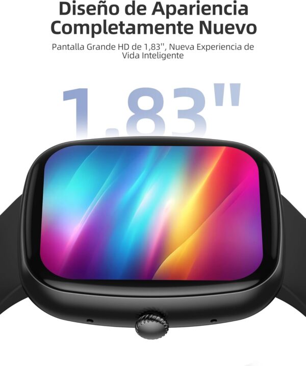 Parsonver Reloj Inteligente Hombre Mujer con Llamadas, 1,83" HD Pantalla Smartwatch Mujer con 100+ Deportes, Índice IMC, Frecuencia Cardíaca, Sueño, Calorías, SpO2, Reloj para Android iPhone, Negro - Image 9